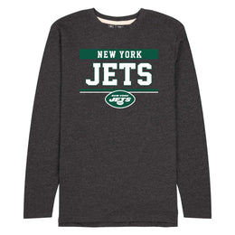 New York Jets NFL Adult Charcoal Long Sleeve T Shirt - Charcoal