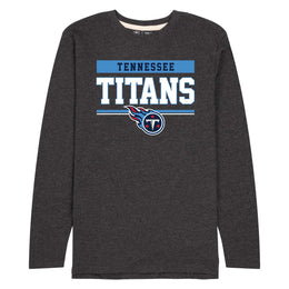 Tennessee Titans NFL Adult Charcoal Long Sleeve T Shirt - Charcoal