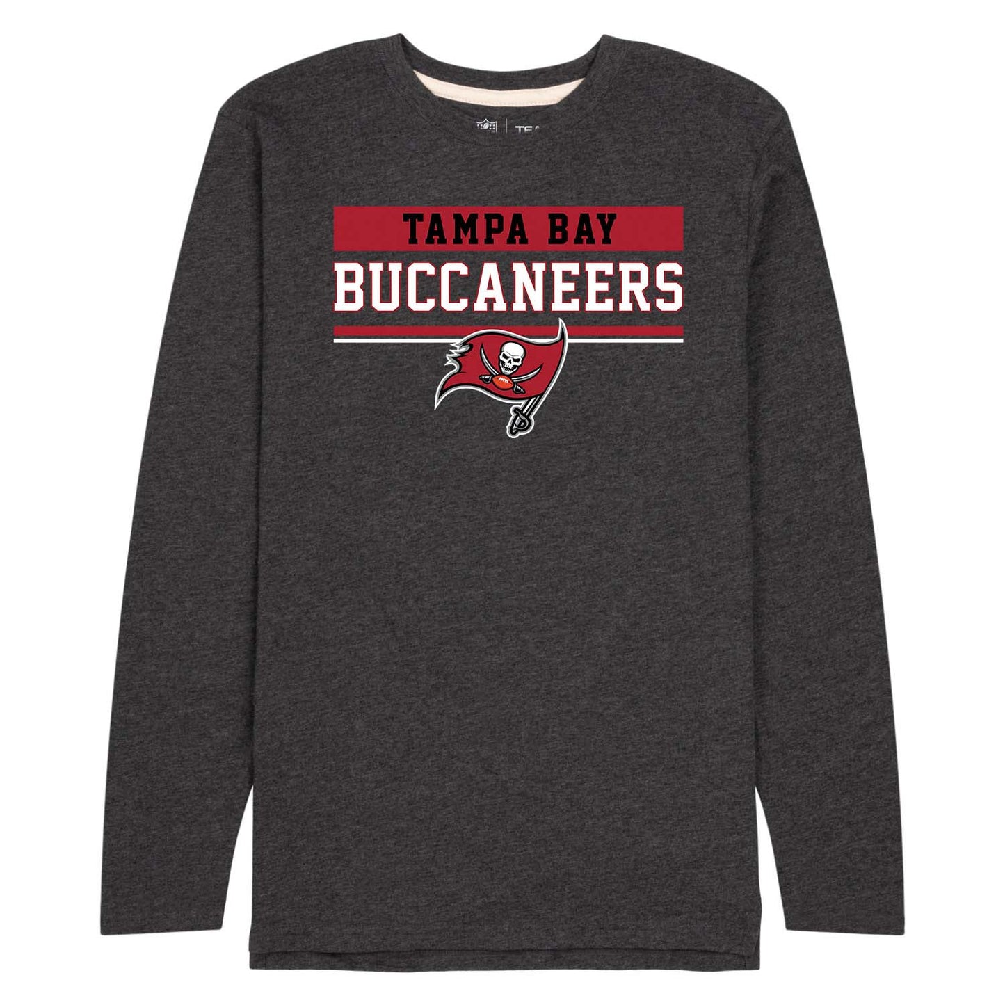 Tampa Bay Buccaneers NFL Adult Charcoal Long Sleeve T Shirt - Charcoal