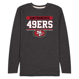 San Francisco 49ers NFL Adult Charcoal Long Sleeve T Shirt - Charcoal