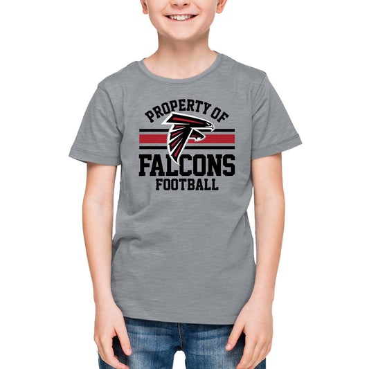 Atlanta Falcons NFL Youth Property Of Short Sleeve Lightweight T Shirt - Sport Gray