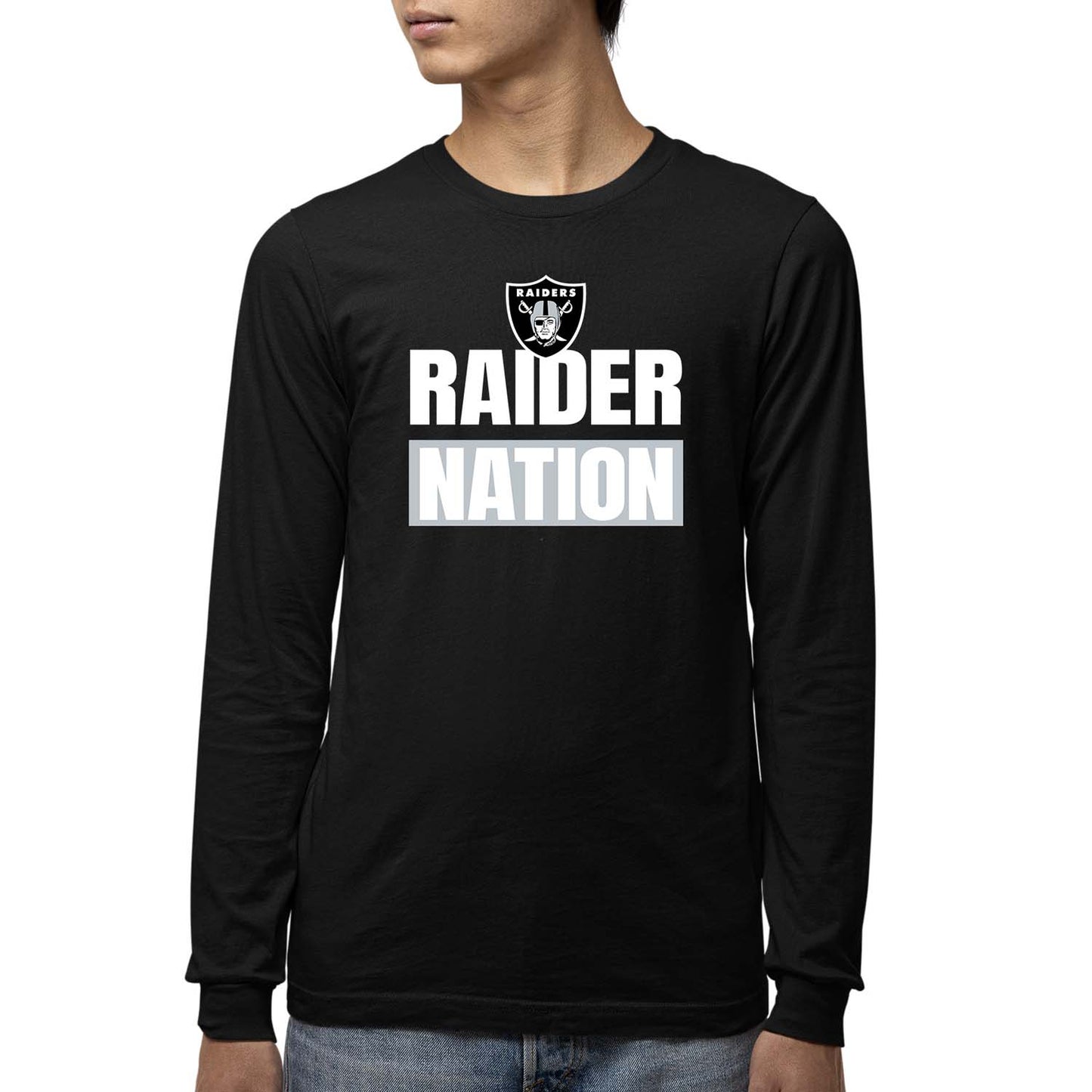 Las Vegas Raiders NFL Youth Team Slogan Long Sleeve Shirt  - Black