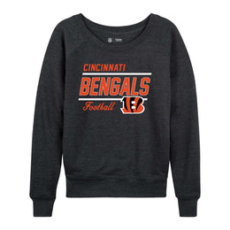 Cincinnati Bengals NFL Womens Crew Neck Light Weight - Charcoal