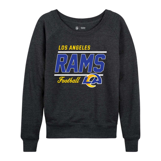 Los Angeles Rams NFL Womens Crew Neck Light Weight - Charcoal