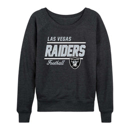 Las Vegas Raiders NFL Womens Crew Neck Light Weight - Charcoal