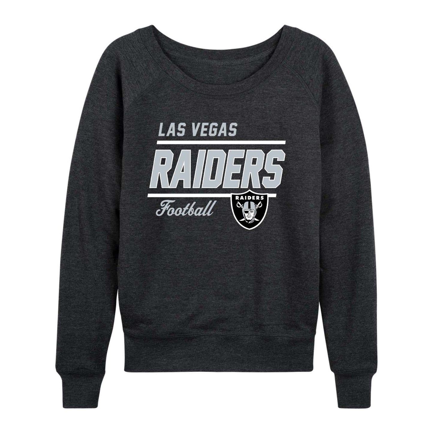 Las Vegas Raiders NFL Womens Crew Neck Light Weight - Charcoal