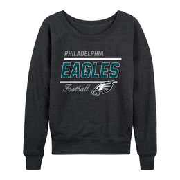 Philadelphia Eagles NFL Womens Crew Neck Light Weight - Charcoal