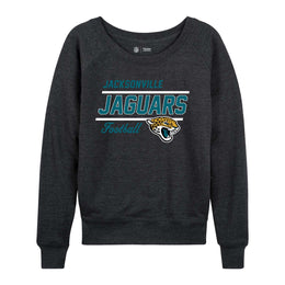 Jacksonville Jaguars NFL Womens Crew Neck Light Weight - Charcoal