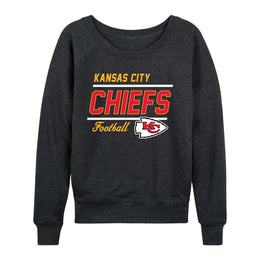 Kansas City Chiefs NFL Womens Crew Neck Light Weight - Charcoal