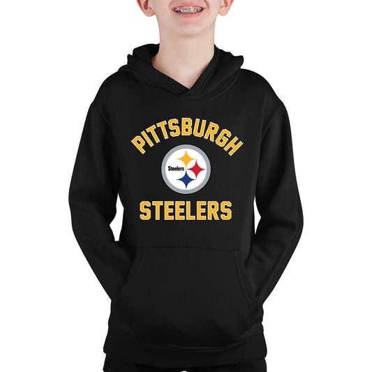 Pittsburgh Steelers NFL Youth Gameday Hooded Sweatshirt - Black