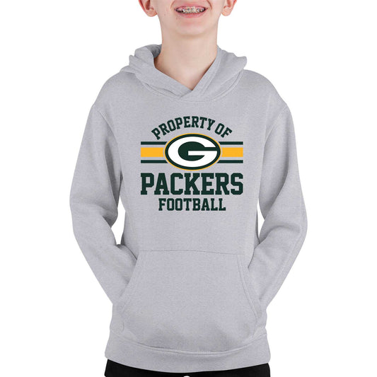 Green Bay Packers NFL Youth Property Of Hooded Sweatshirt - Sport Gray