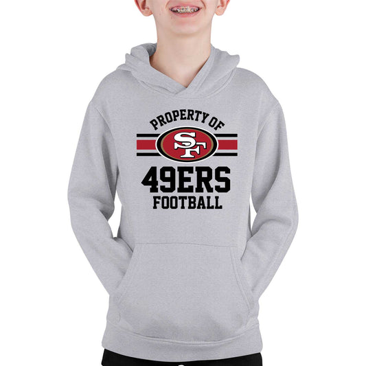 San Francisco 49ers NFL Youth Property Of Hooded Sweatshirt - Sport Gray