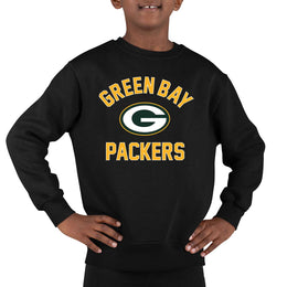 Green Bay Packers NFL Youth Gameday Crewneck Sweatshirt - Black