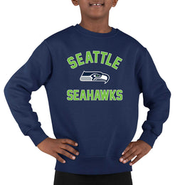 Seattle Seahawks NFL Youth Gameday Crewneck Sweatshirt - Navy