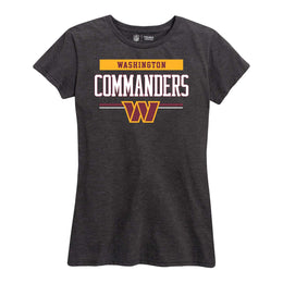 Washington Commanders NFL Women's Team Block Plus Sized Relaxed Fit T-Shirt - Charcoal