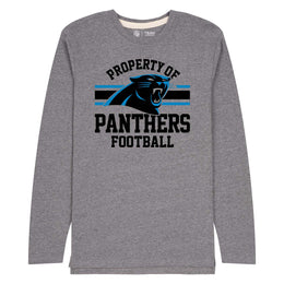 Carolina Panthers NFL Adult Property Of Long SleeveT Shirt - Sport Gray