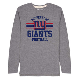New York Giants NFL Adult Property Of Long SleeveT Shirt - Sport Gray