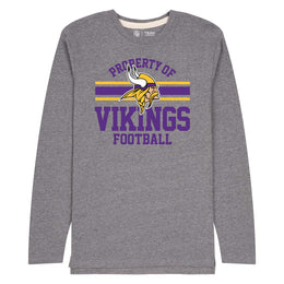 Minnesota Vikings NFL Adult Property Of Long SleeveT Shirt - Sport Gray