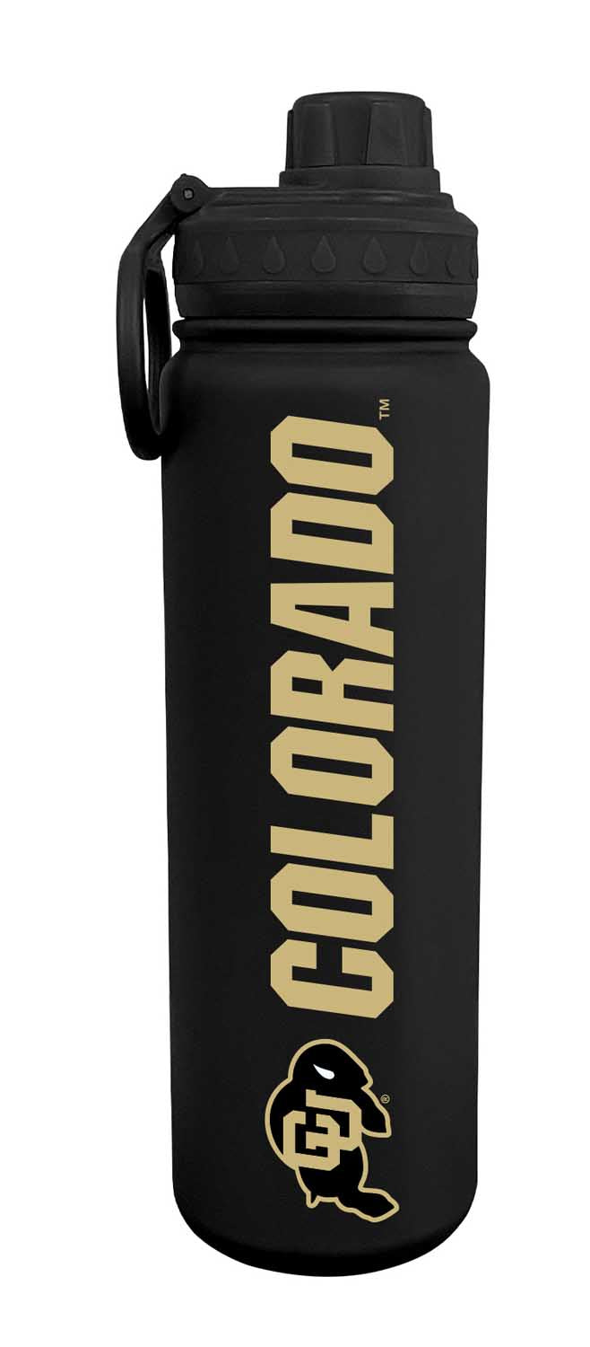 Colorado Buffaloes NCAA Stainless Steel Water Bottle - Black