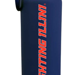 Illinois Fighting Illini NCAA Stainless Steel Water Bottle - Navy