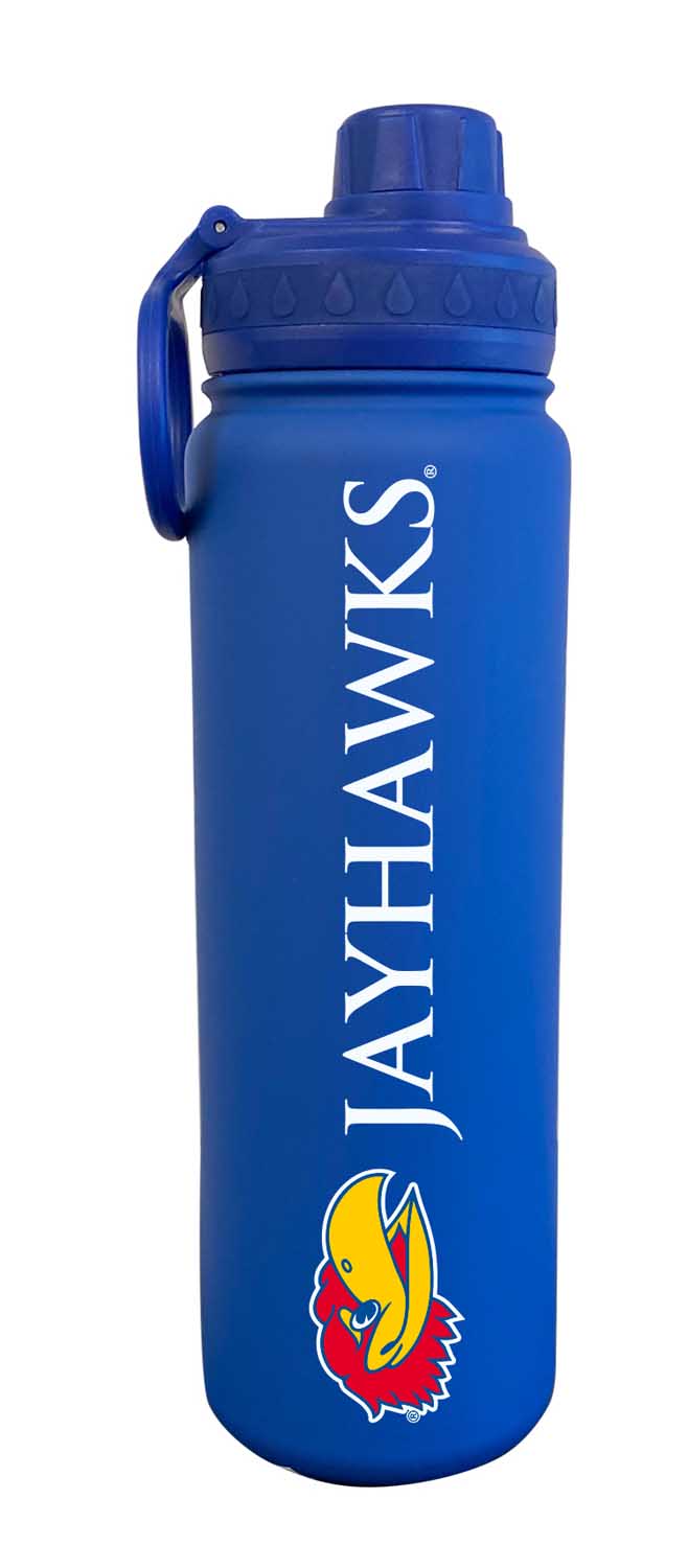 Kansas Jayhawks NCAA Stainless Steel Water Bottle - Royal
