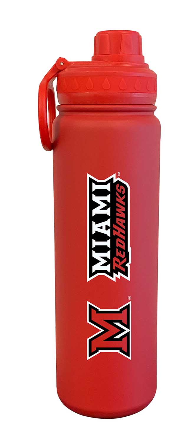 Miami Redhawks NCAA Stainless Steel Water Bottle - Red