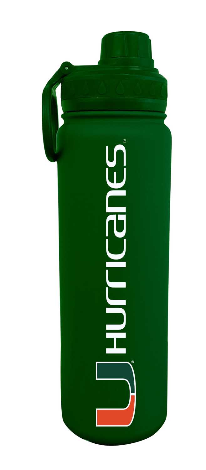 Miami Hurricanes NCAA Stainless Steel Water Bottle - Green