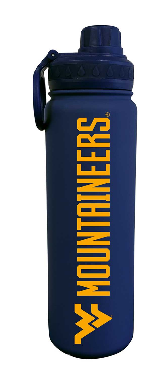 West Virginia Mountaineers NCAA Stainless Steel Water Bottle - Navy