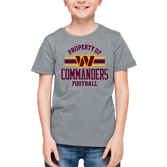 Washington Commanders NFL Youth Property Of Short Sleeve Lightweight T Shirt - Sport Gray