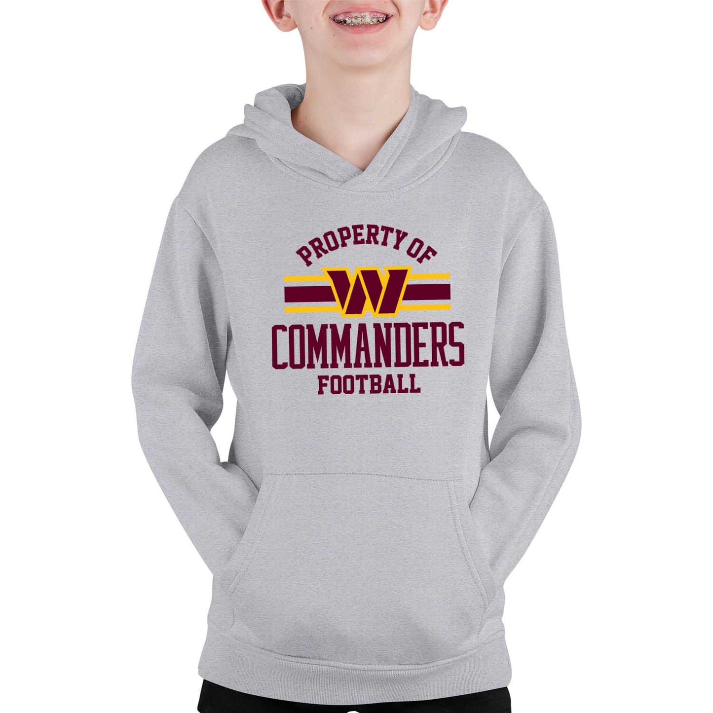 Washington Commanders NFL Youth Property Of Hooded Sweatshirt - Sport Gray