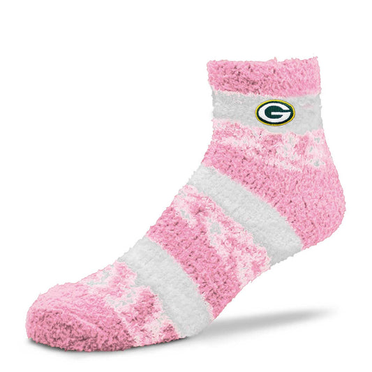 Green Bay Packers NFL Cozy Soft Slipper Socks - Pink