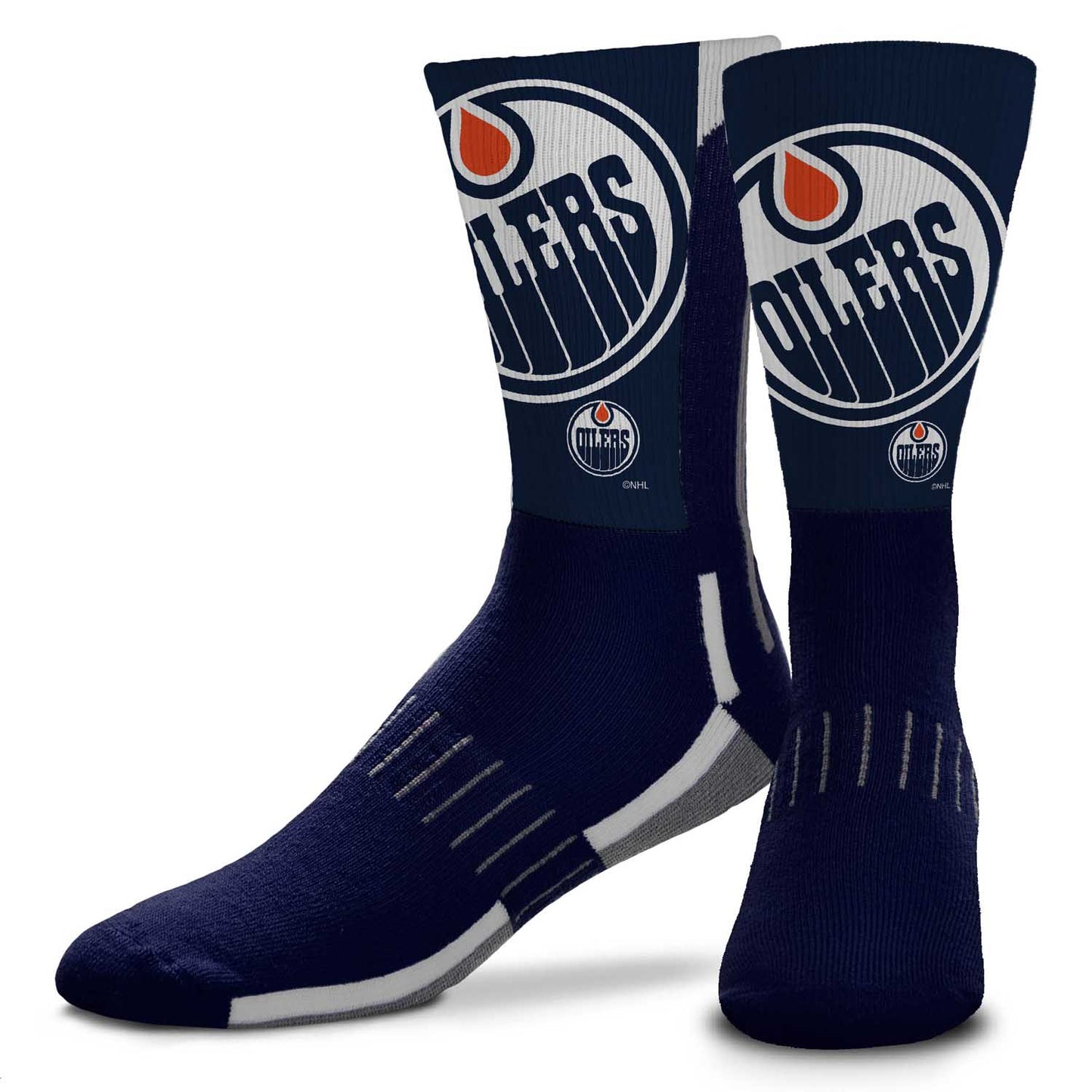 Edmonton Oilers Adult NHL Zoom Curve Team Crew Socks - Navy