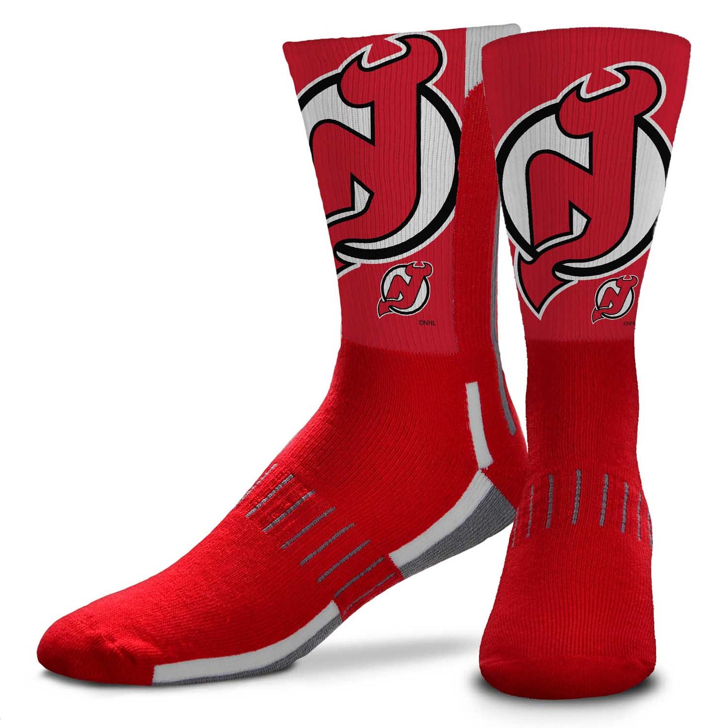 New Jersey Devils Adult NHL Zoom Curve Team Crew Socks - Red