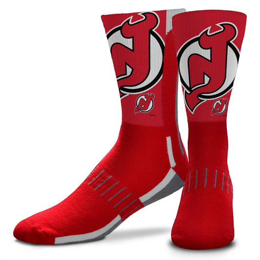 New Jersey Devils Adult NHL Zoom Curve Team Crew Socks - Red