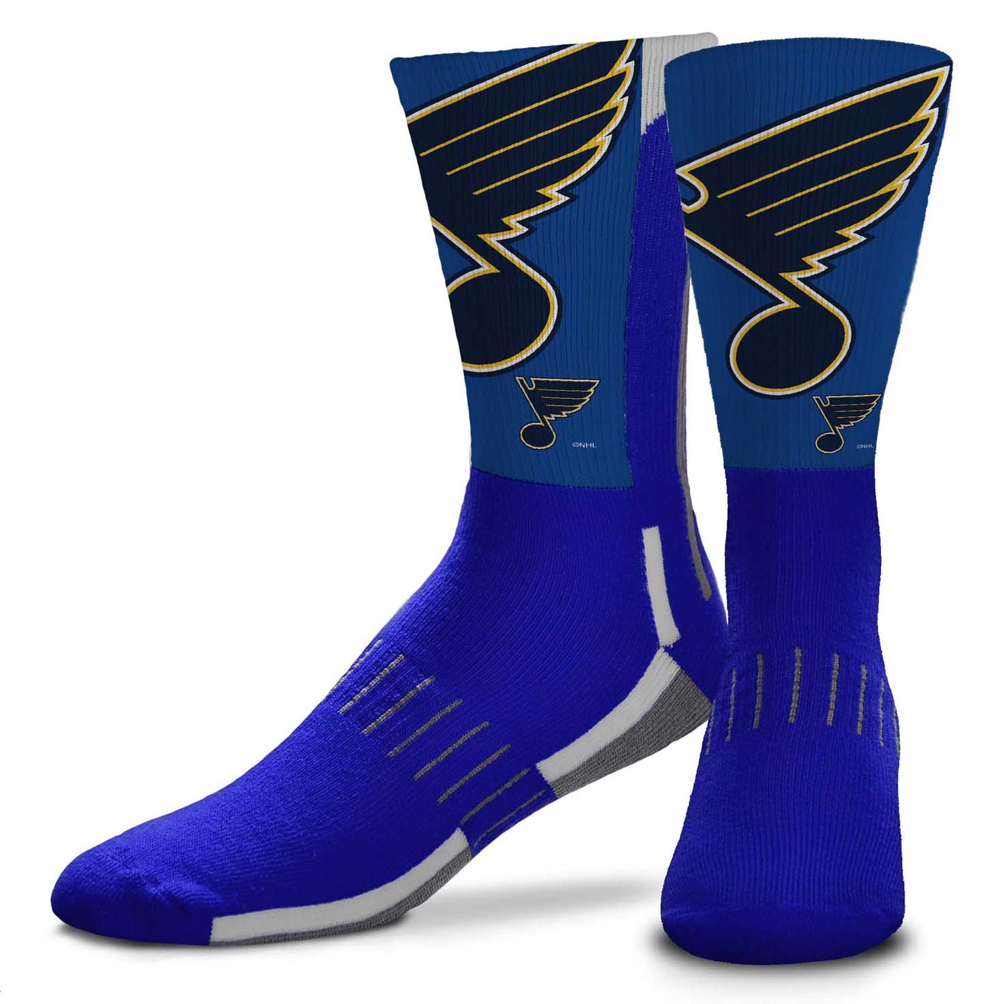 St. Louis Blues Adult NHL Zoom Curve Team Crew Socks - Royal