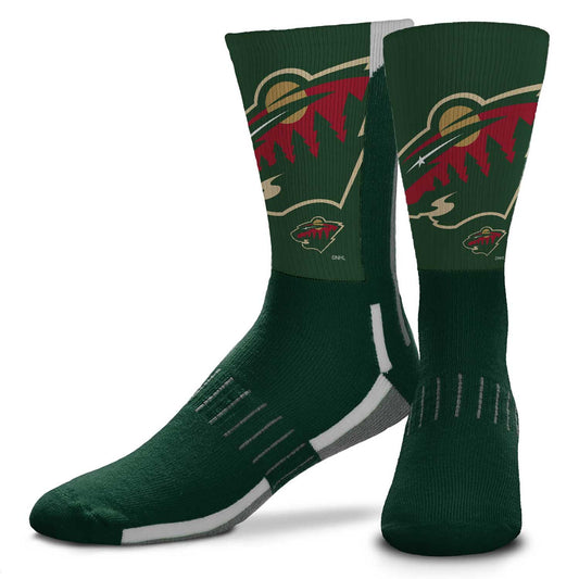 Minnesota Wild Youth NHL Zoom Curve Team Crew Socks - Green