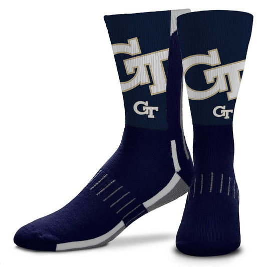 Georgia Tech Yellowjackets NCAA Adult State and University Crew Socks - Indigo/Navy