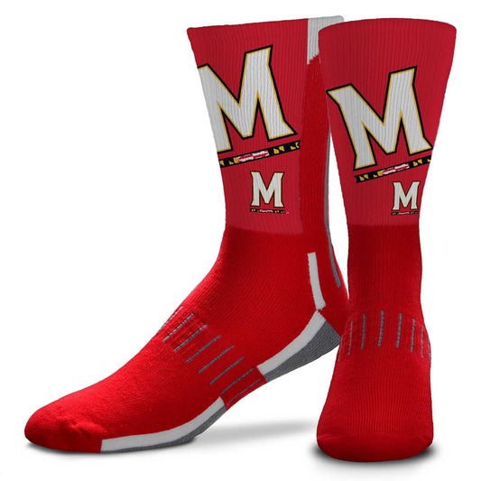 Maryland Terrapins NCAA Adult State and University Crew Socks - Cardinal