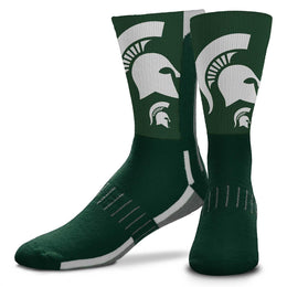 Michigan State Spartans NCAA Adult State and University Crew Socks - Forest Green