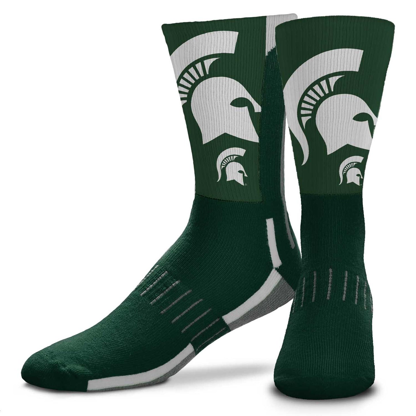 Michigan State Spartans NCAA Adult State and University Crew Socks - Forest Green