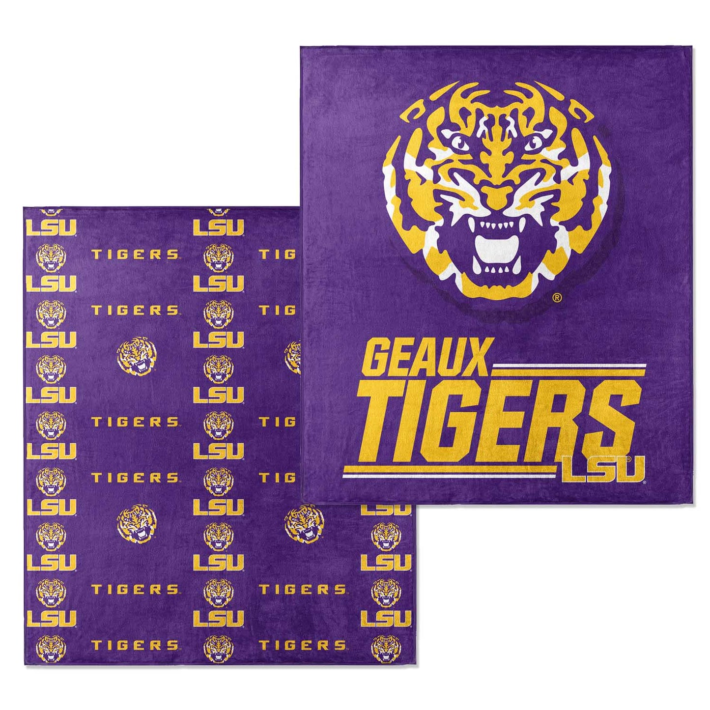 LSU Tigers NCAA Double Sided Blanket - Purple