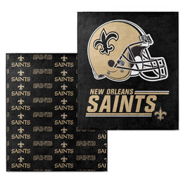 New Orleans Saints NFL Double Sided Blanket - Black