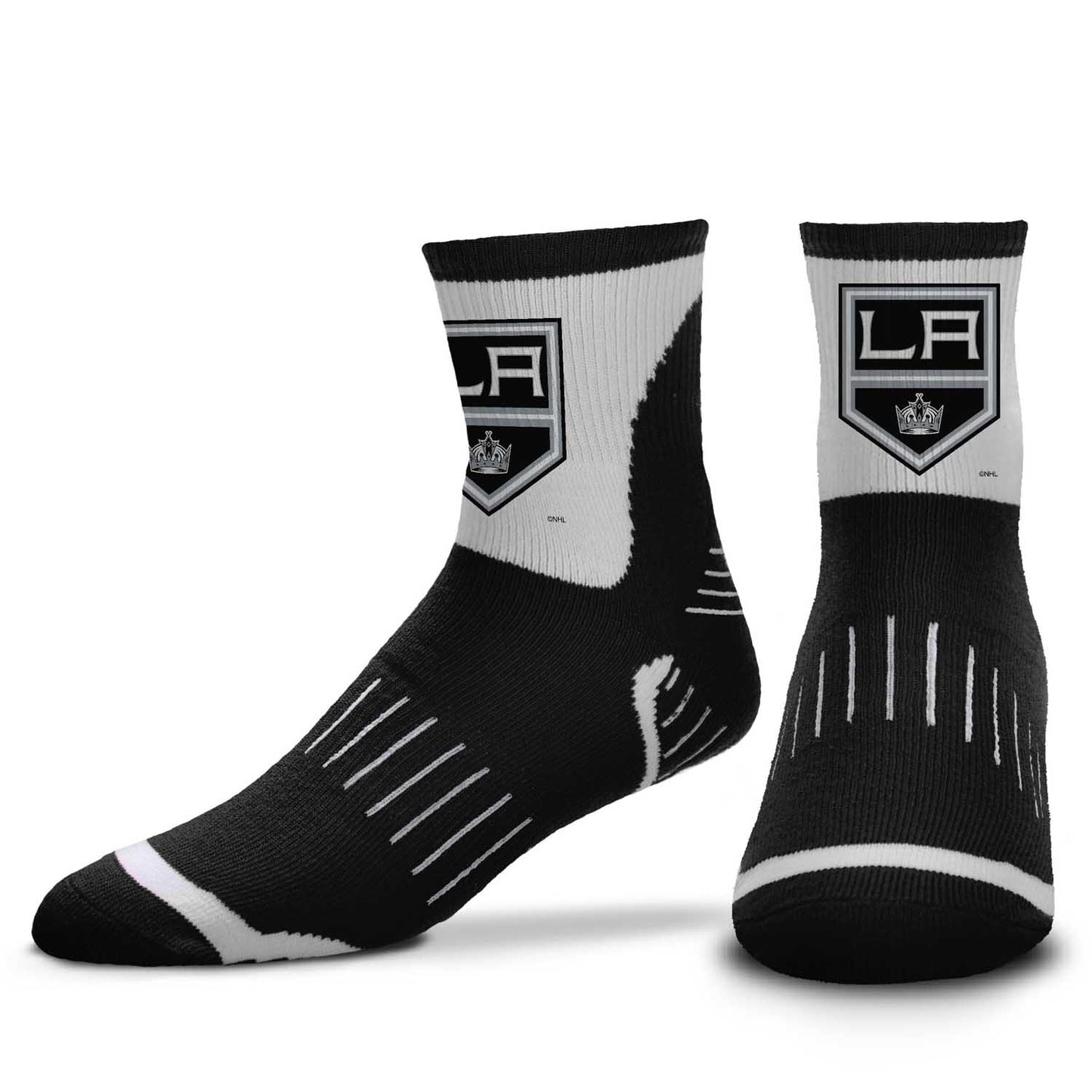 Los Angeles Kings NHL Adult Surge Team Mascot Mens and Womens Quarter Socks - Black