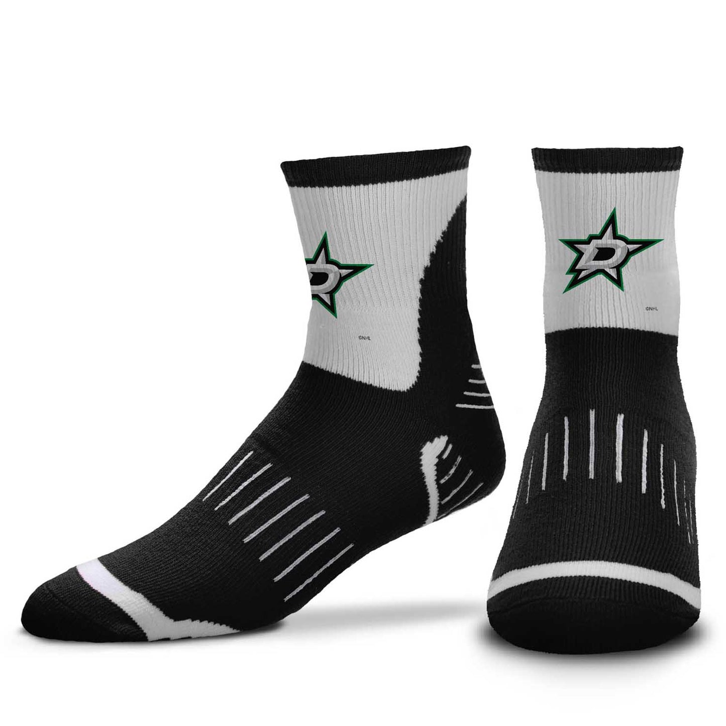 Dallas Stars NHL Adult Surge Team Mascot Mens and Womens Quarter Socks - Black
