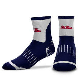 Ole Miss Rebels Adult NCAA Surge Quarter Length Crew Socks - Navy