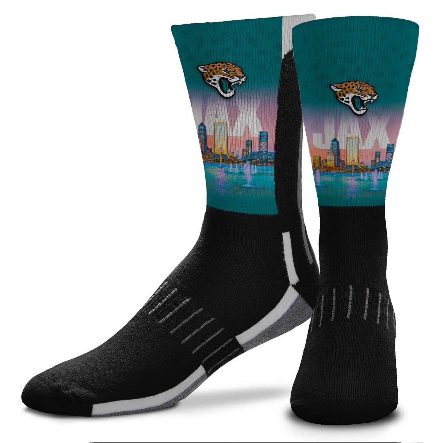 Jacksonville Jaguars NFL Adult Zoom Location Crew Socks - Black