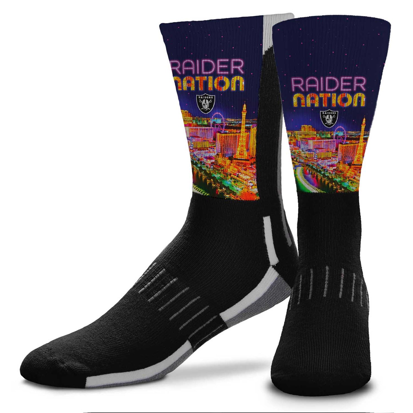 Las Vegas Raiders NFL Adult Zoom Location Crew Socks - Black