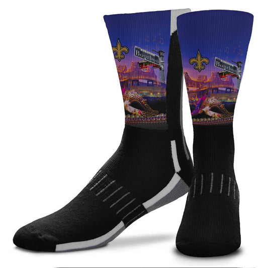 New Orleans Saints NFL Youth Zoom Location Crew Socks - Black