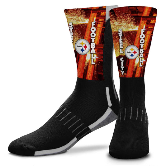 Pittsburgh Steelers NFL Youth Zoom Location Crew Socks - Black