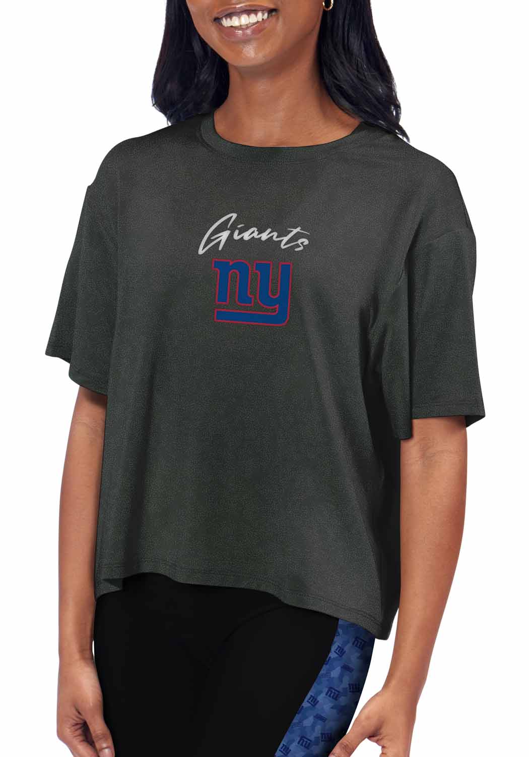 New York Giants NFL Women's Crop Top - Black